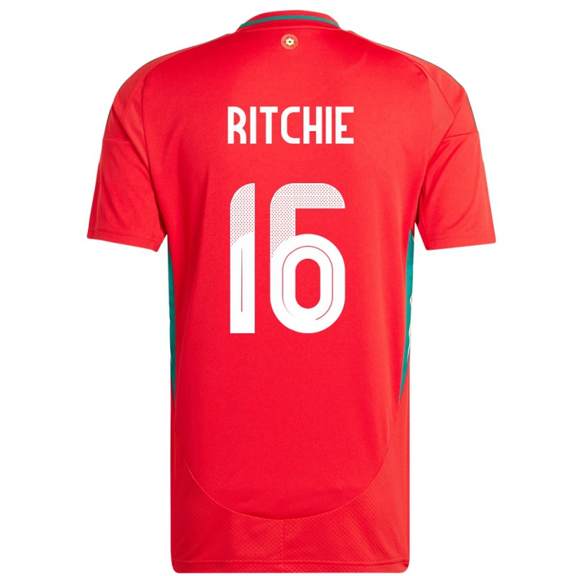 Danxen Dámské Wales Amelia Ritchie #16 Červený Domů Hráčské Dresy 24-26 Dres