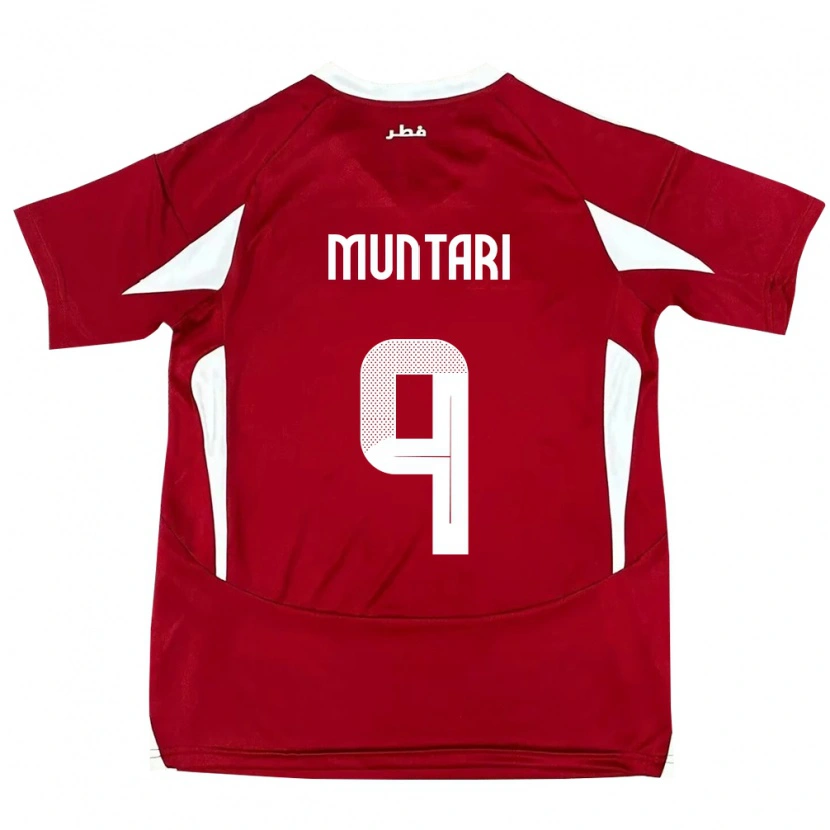 Danxen Dámské Katar Mohammed Muntari #9 Červený Domů Hráčské Dresy 24-26 Dres