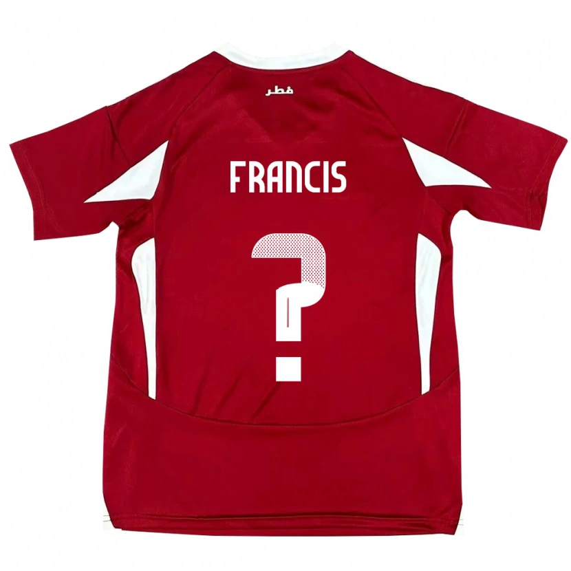 Danxen Dámské Katar Emmanuel Francis #0 Červený Domů Hráčské Dresy 24-26 Dres