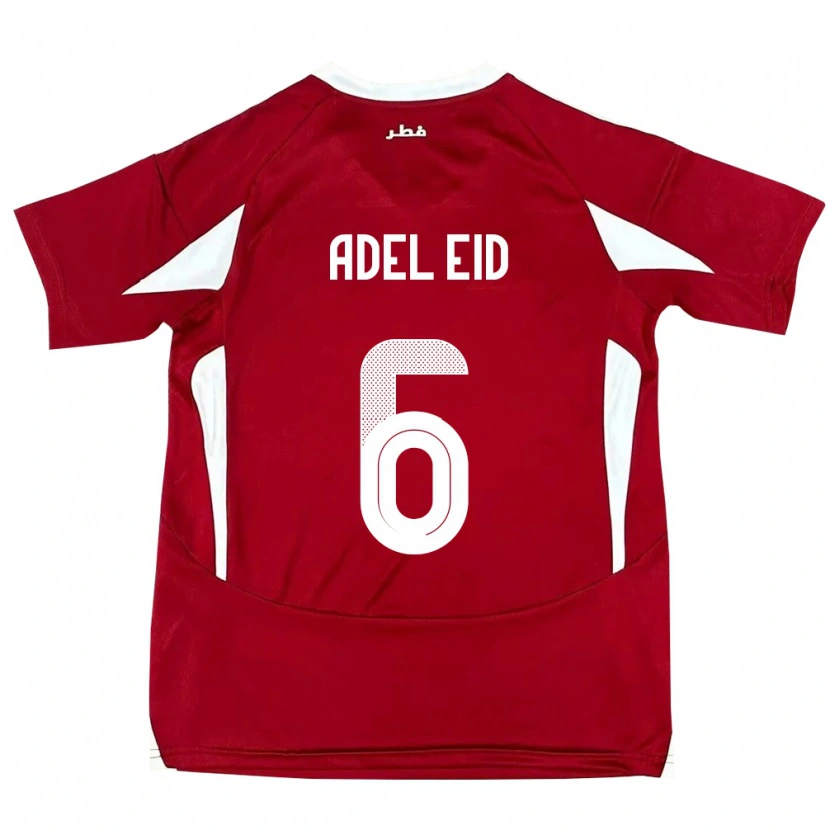 Danxen Dámské Katar Bassam Adel Eid #6 Červený Domů Hráčské Dresy 24-26 Dres