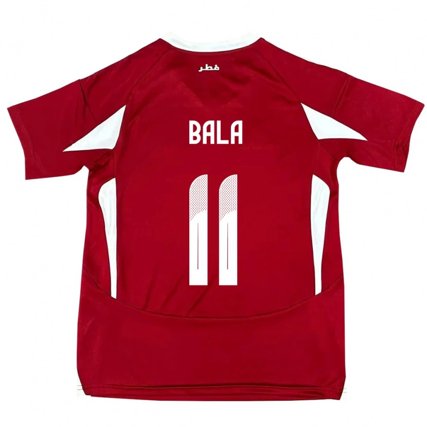 Danxen Dámské Katar Younis Bala #11 Červený Domů Hráčské Dresy 24-26 Dres