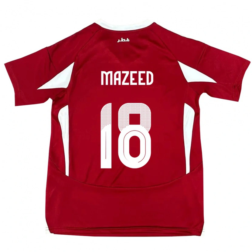 Danxen Dámské Katar Khalid Muneer Ali #18 Červený Domů Hráčské Dresy 24-26 Dres