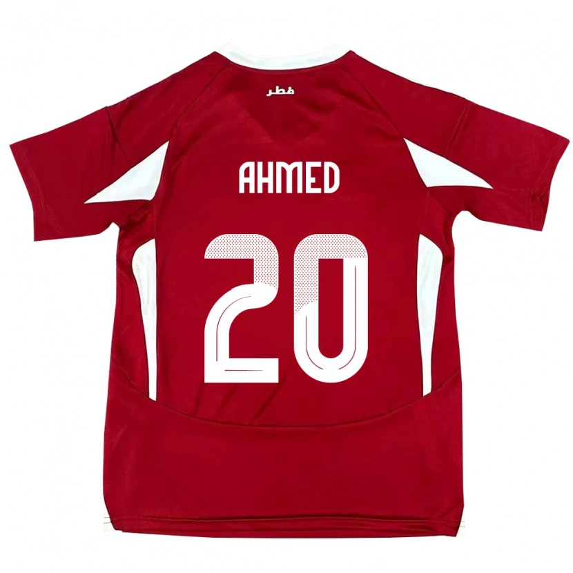 Danxen Dámské Katar Ahmed Fadel Hasaba #20 Červený Domů Hráčské Dresy 24-26 Dres