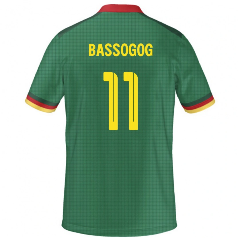 Danxen Dámské Kamerun Christian Bassogog #11 Zelený Domů Hráčské Dresy 24-26 Dres
