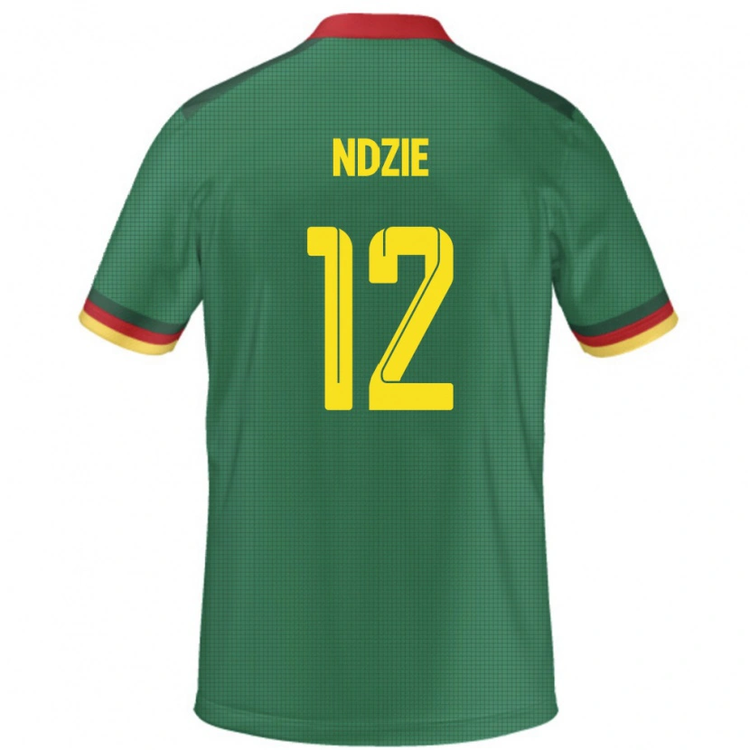 Danxen Dámské Kamerun Martin Ndzie #12 Zelený Domů Hráčské Dresy 24-26 Dres