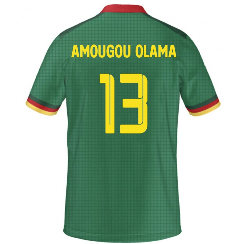 Danxen Dámské Kamerun Maurel Amougou Olama #13 Zelený Domů Hráčské Dresy 24-26 Dres