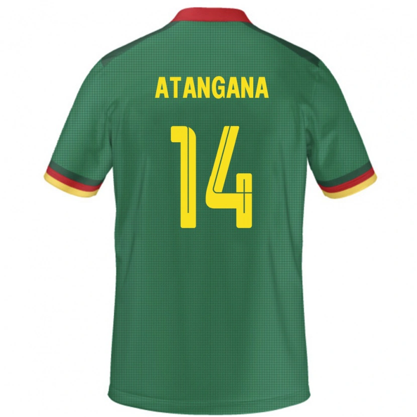 Danxen Dámské Kamerun Joseph Atangana #14 Zelený Domů Hráčské Dresy 24-26 Dres