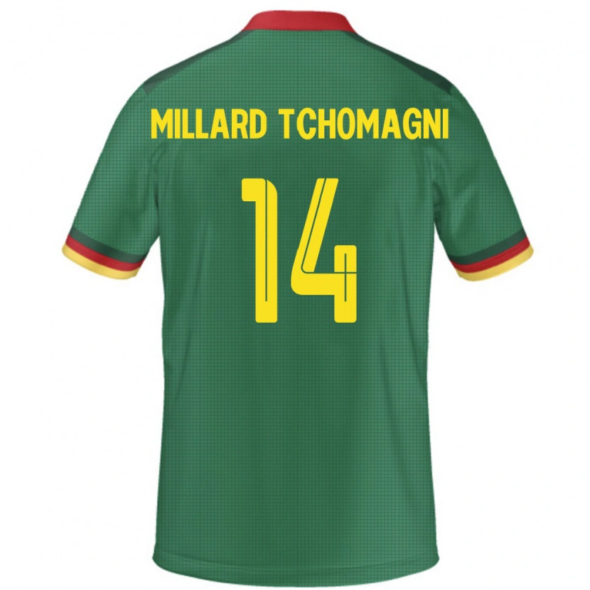 Danxen Dámské Kamerun Samuel Millard Tchomagni #14 Zelený Domů Hráčské Dresy 24-26 Dres