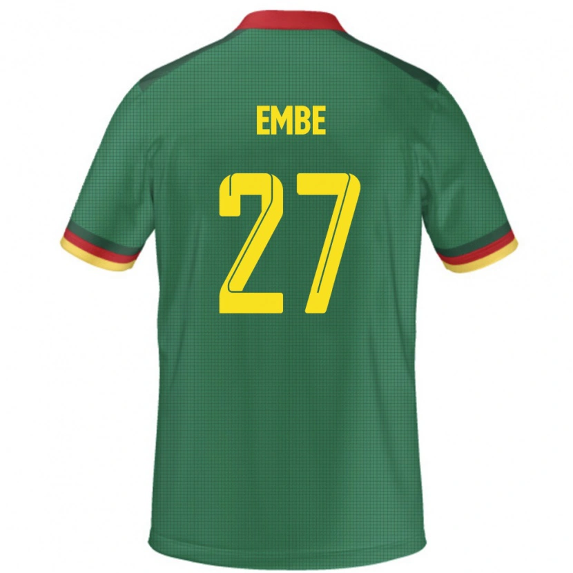Danxen Dámské Kamerun Eric Embe #27 Zelený Domů Hráčské Dresy 24-26 Dres