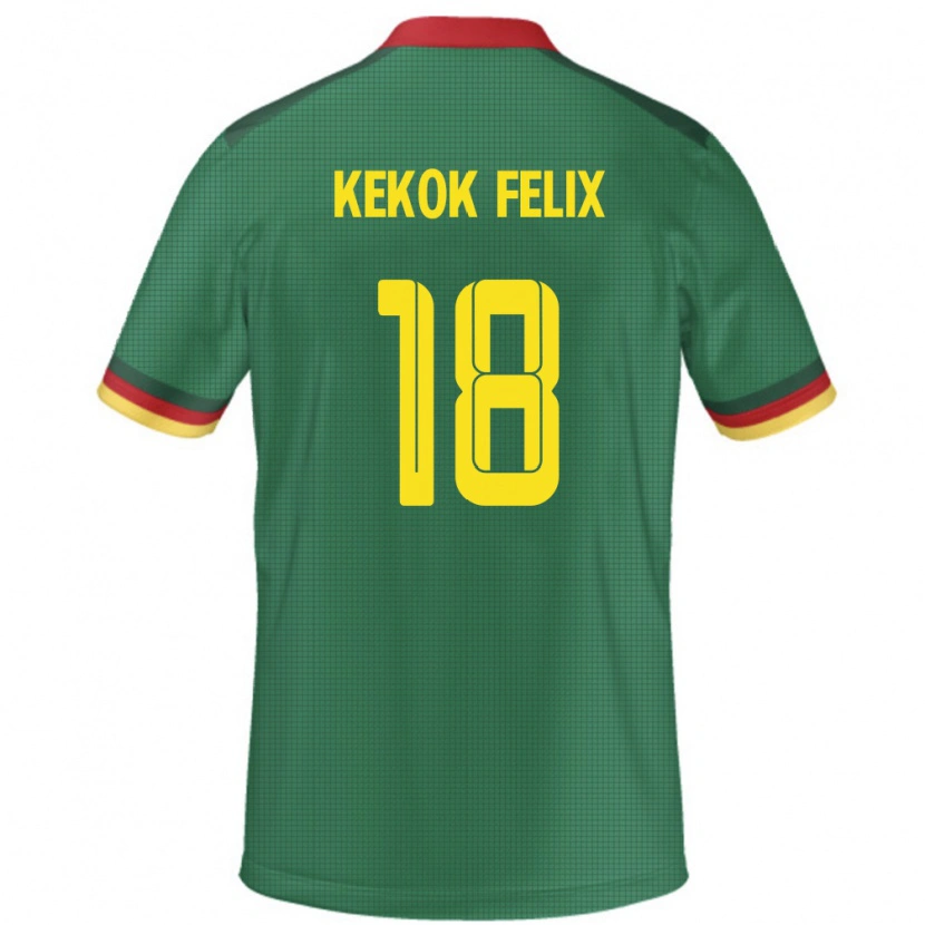 Danxen Dámské Kamerun Ndifor Kekok Felix #18 Zelený Domů Hráčské Dresy 24-26 Dres
