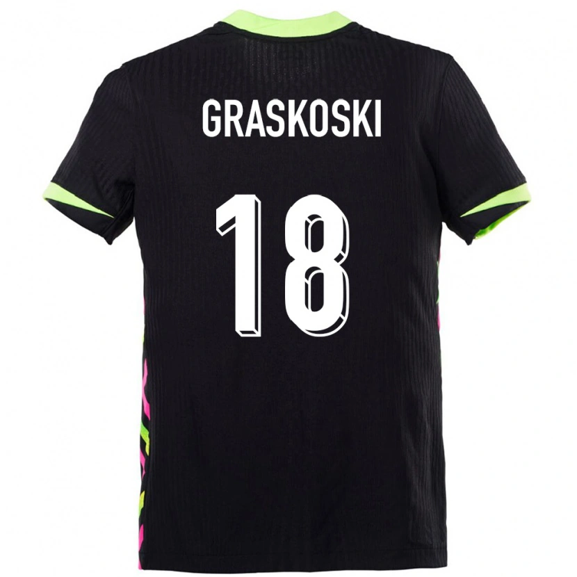 Danxen Dámské Austrálie Daniel Graskoski #18 Tmavě Modrá Daleko Hráčské Dresy 24-26 Dres