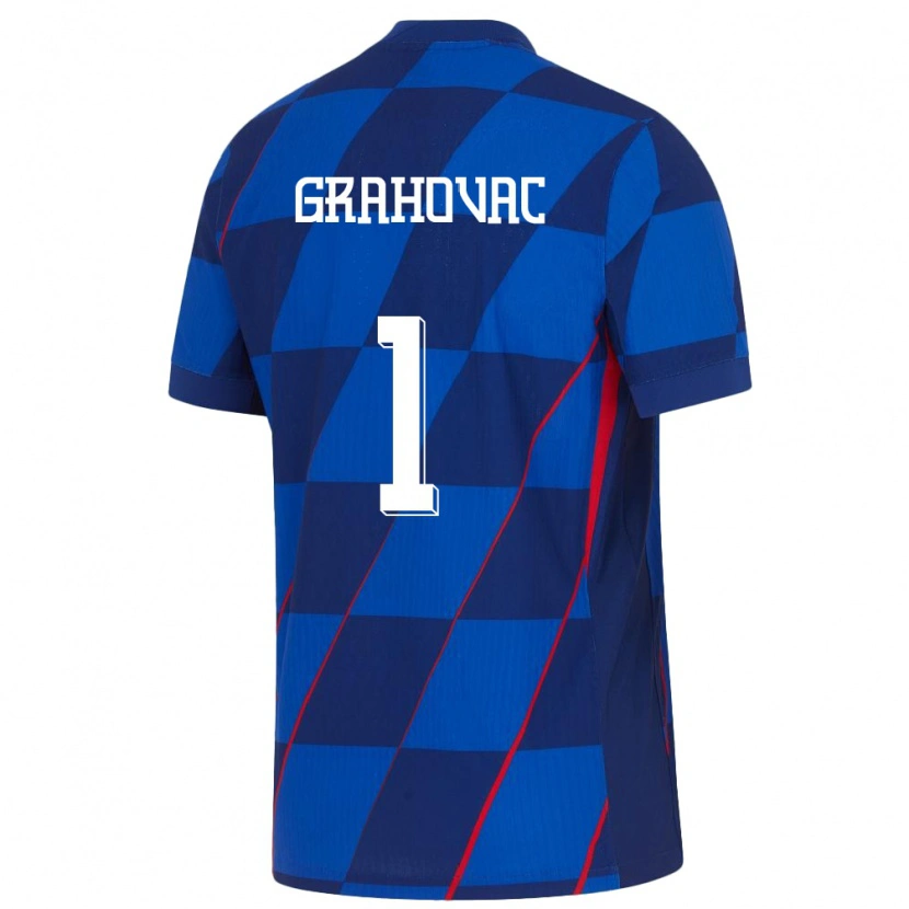 Danxen Dámské Chorvatsko Matej Grahovac #1 Modrý Daleko Hráčské Dresy 24-26 Dres