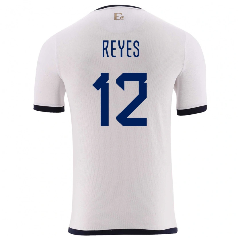 Danxen Dámské Ekvádor Jhafets Reyes #12 Bílý Daleko Hráčské Dresy 24-26 Dres