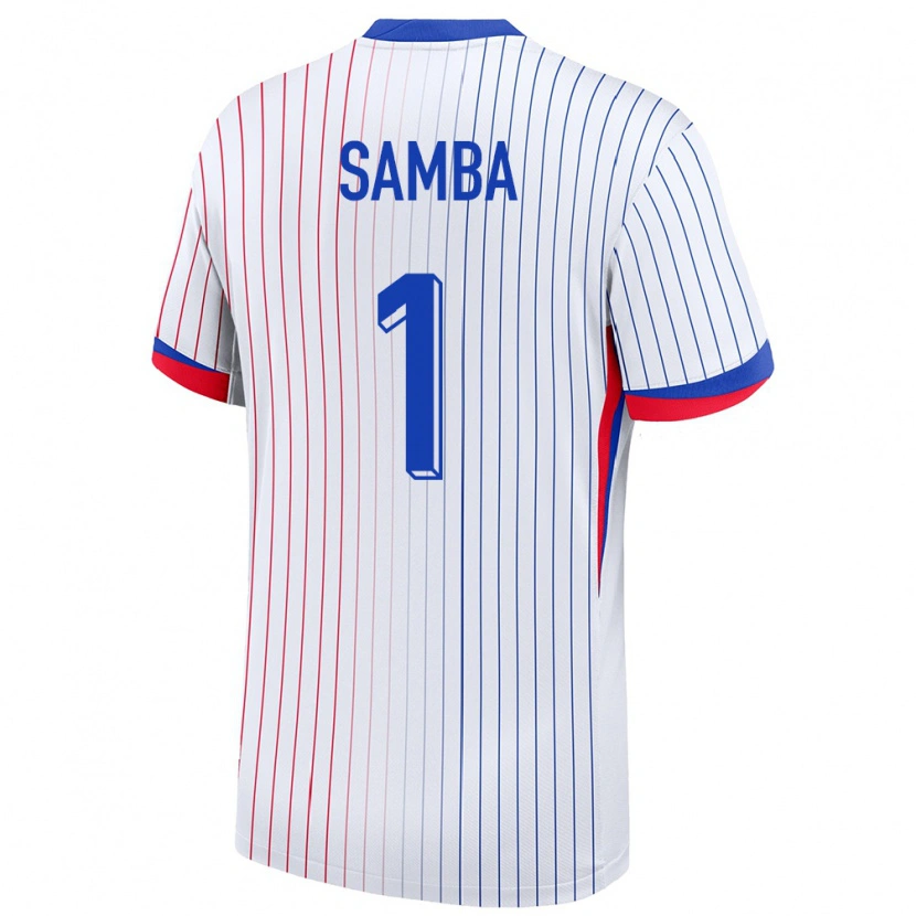Danxen Dámské Francie Brice Samba #1 Bílý Daleko Hráčské Dresy 24-26 Dres