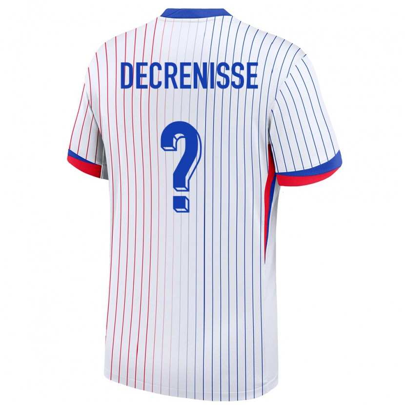 Danxen Dámské Francie Axel Decrenisse #0 Bílý Daleko Hráčské Dresy 24-26 Dres