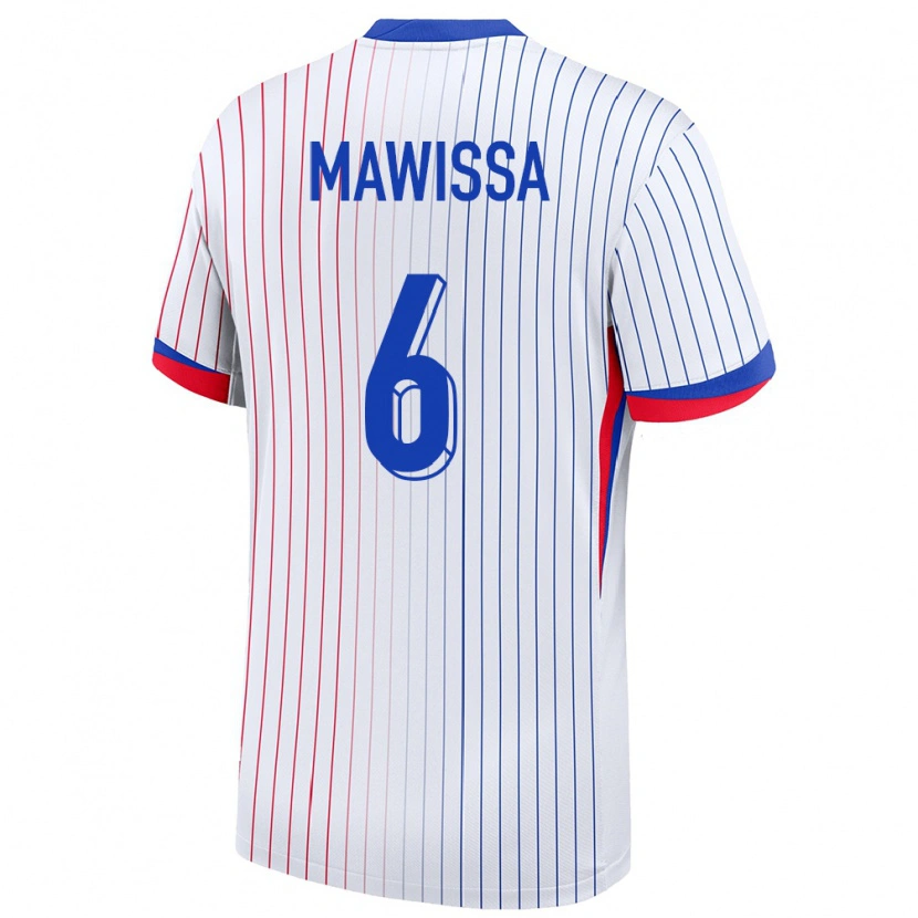 Danxen Dámské Francie Christian Mawissa #6 Bílý Daleko Hráčské Dresy 24-26 Dres