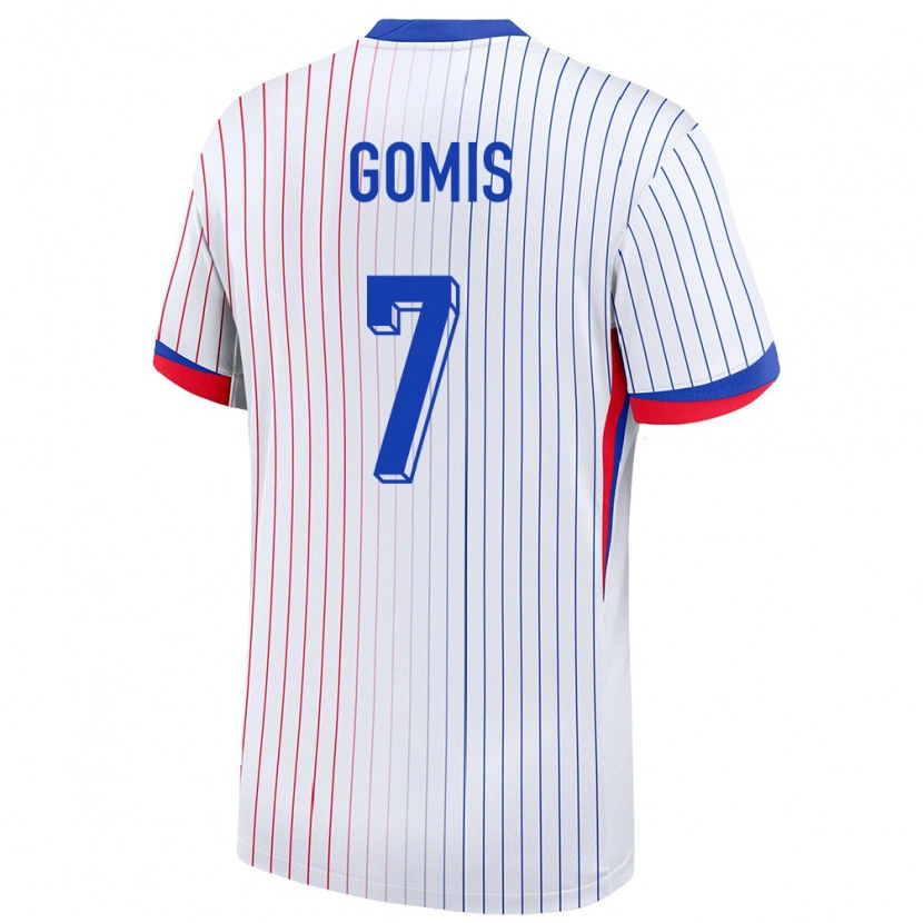 Danxen Dámské Francie Tidiam Gomis #7 Bílý Daleko Hráčské Dresy 24-26 Dres