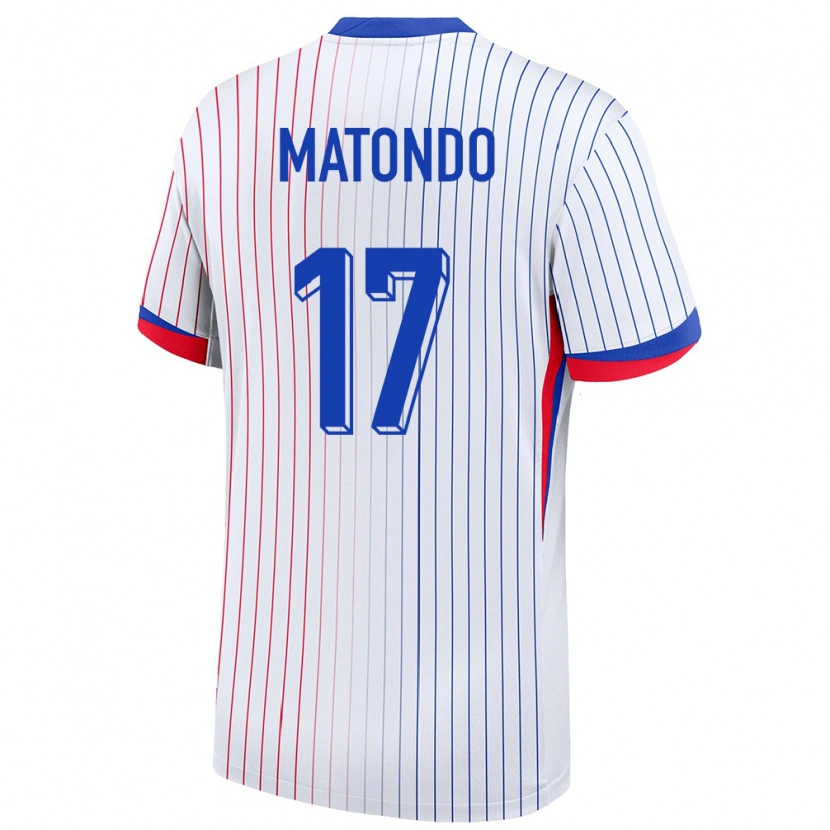 Danxen Dámské Francie Rudy Matondo #17 Bílý Daleko Hráčské Dresy 24-26 Dres