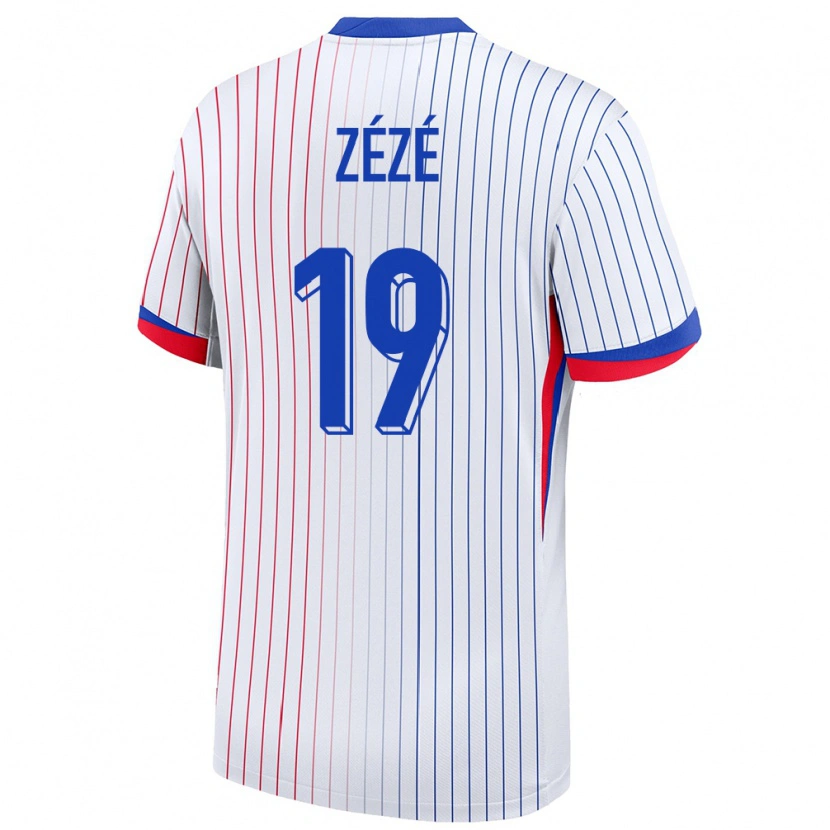 Danxen Dámské Francie Nathan Zézé #19 Bílý Daleko Hráčské Dresy 24-26 Dres