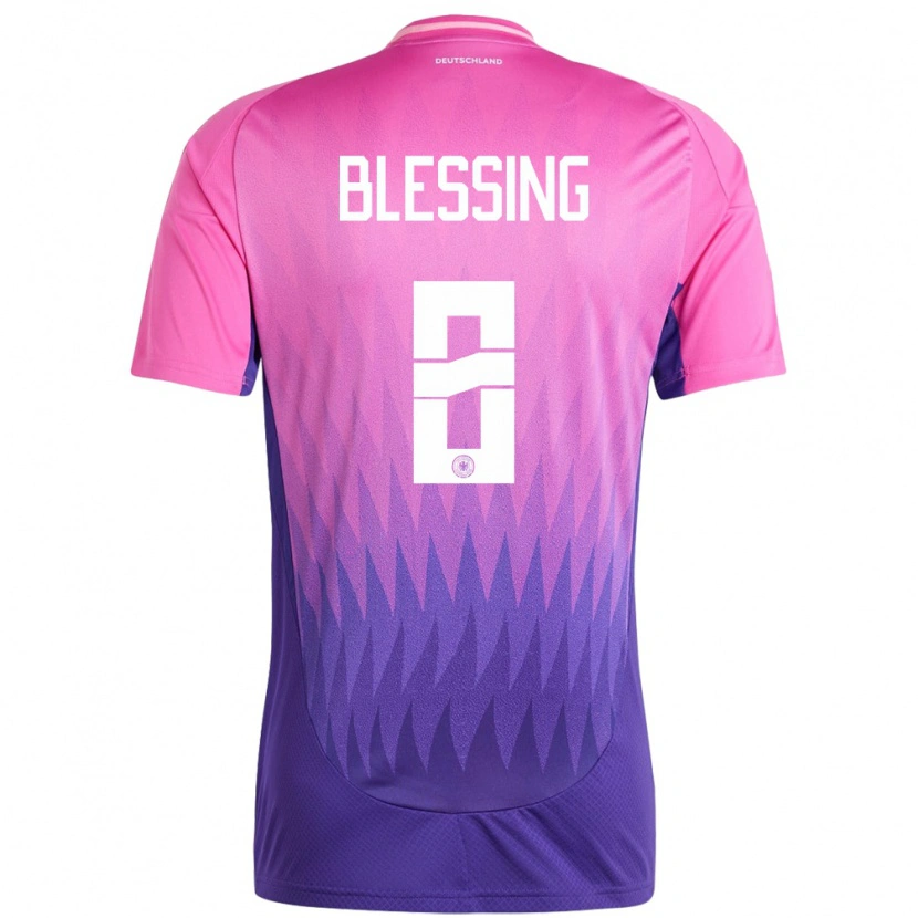 Danxen Dámské Německo Èlisée Blessing #8 Růžově Fialová Daleko Hráčské Dresy 24-26 Dres