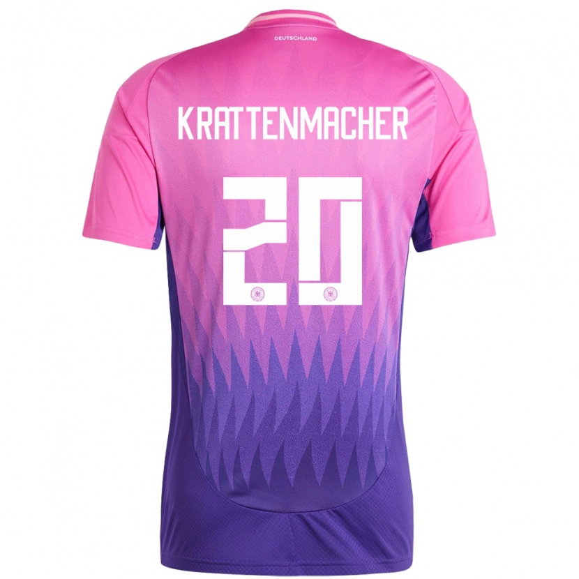 Danxen Dámské Německo Maurice Krattenmacher #20 Růžově Fialová Daleko Hráčské Dresy 24-26 Dres