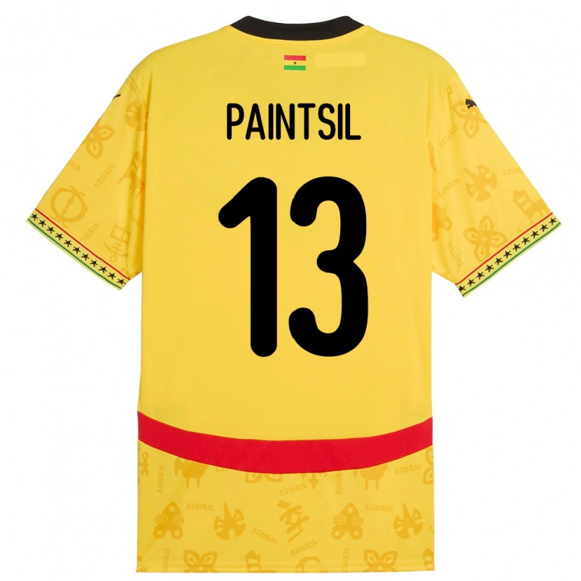 Danxen Dámské Ghana Joseph Paintsil #13 Žluť Daleko Hráčské Dresy 24-26 Dres
