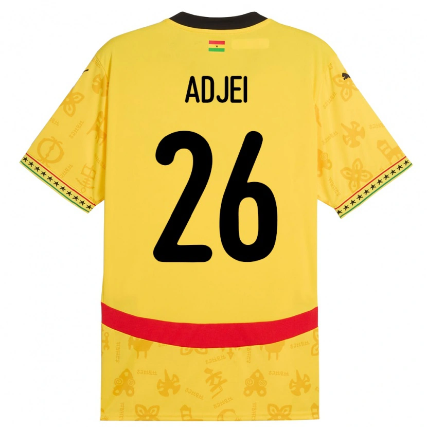 Danxen Dámské Ghana Nathaniel Adjei #26 Žluť Daleko Hráčské Dresy 24-26 Dres