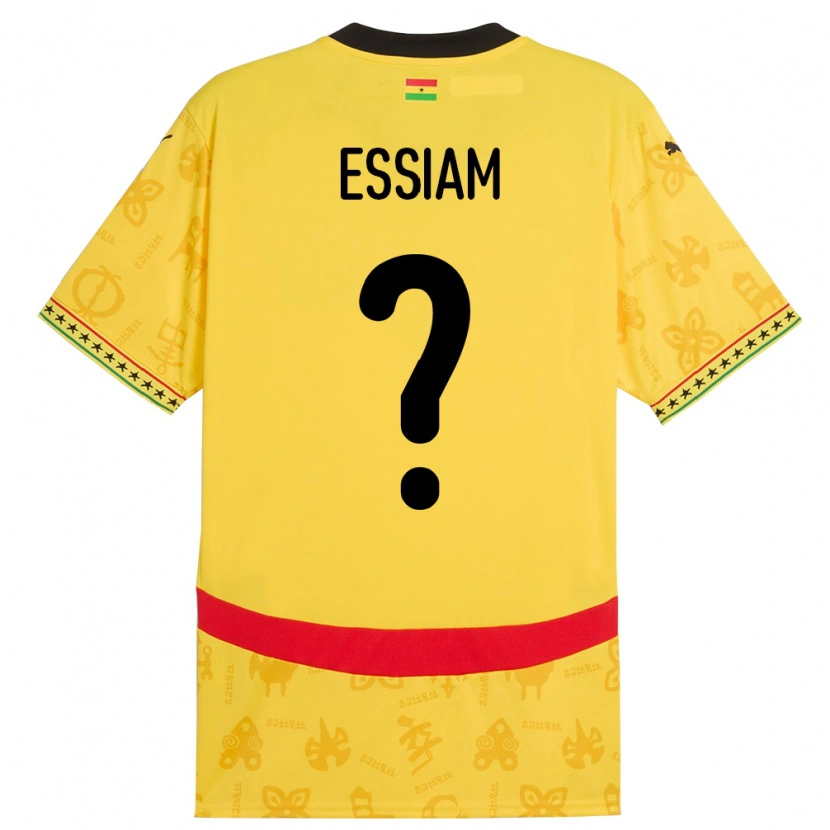 Danxen Dámské Ghana Emmanuel Essiam #0 Žluť Daleko Hráčské Dresy 24-26 Dres