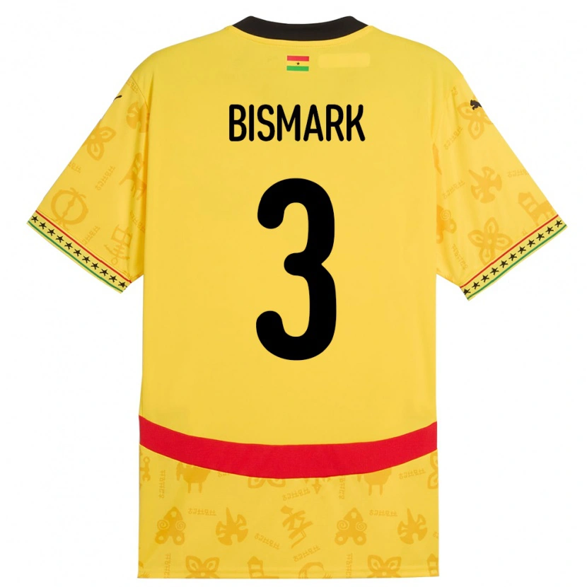 Danxen Dámské Ghana Anim Bismark #3 Žluť Daleko Hráčské Dresy 24-26 Dres