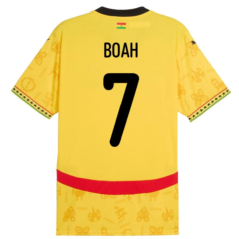 Danxen Dámské Ghana Collins Boah #7 Žluť Daleko Hráčské Dresy 24-26 Dres