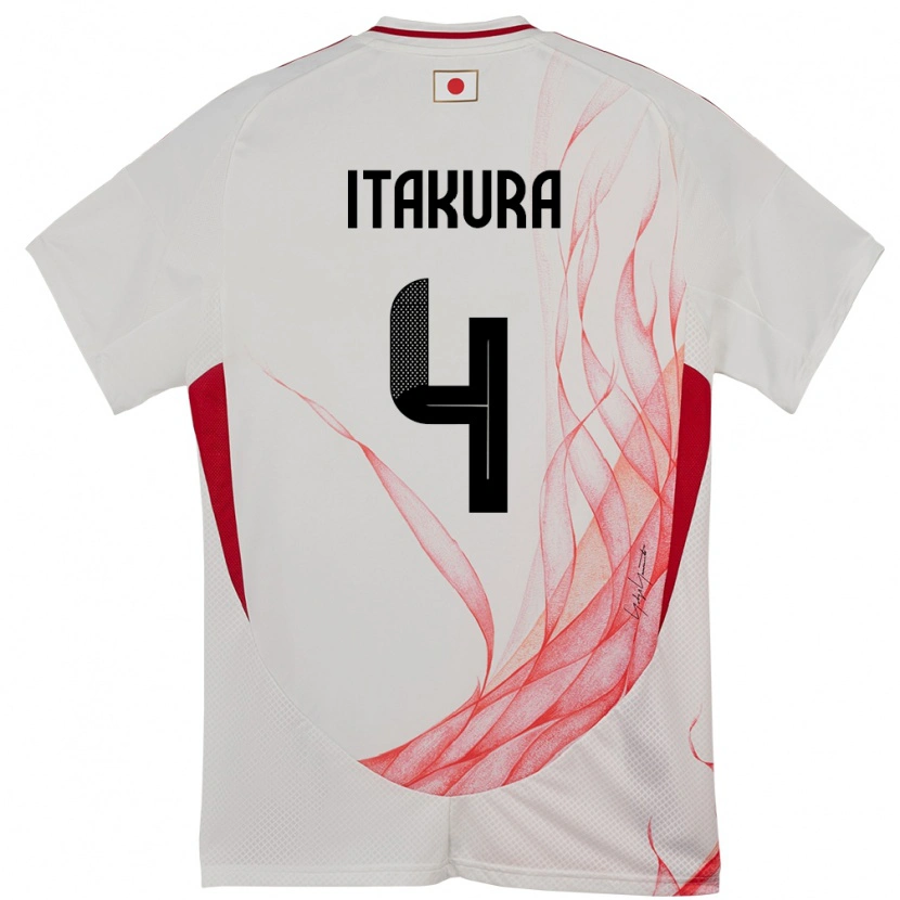 Danxen Dámské Japonsko Ko Itakura #4 Bílý Daleko Hráčské Dresy 24-26 Dres