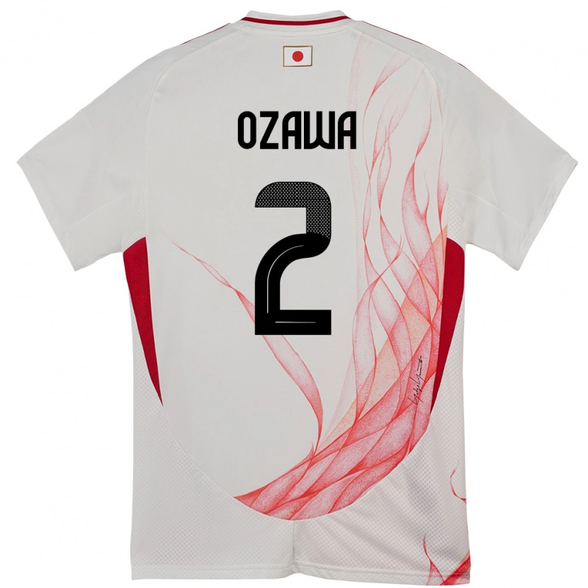 Danxen Dámské Japonsko Haruki Ozawa #2 Bílý Daleko Hráčské Dresy 24-26 Dres