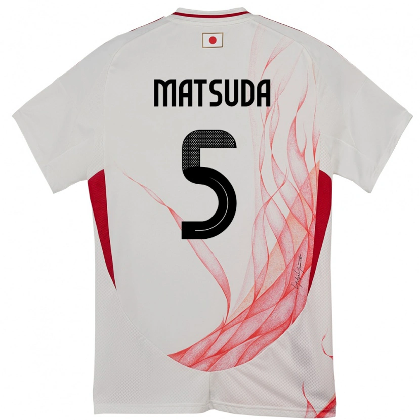 Danxen Dámské Japonsko Hayate Matsuda #5 Bílý Daleko Hráčské Dresy 24-26 Dres