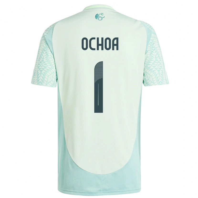 Danxen Dámské Mexiko Emmanuel Ochoa #1 Povlečení Zelené Daleko Hráčské Dresy 24-26 Dres