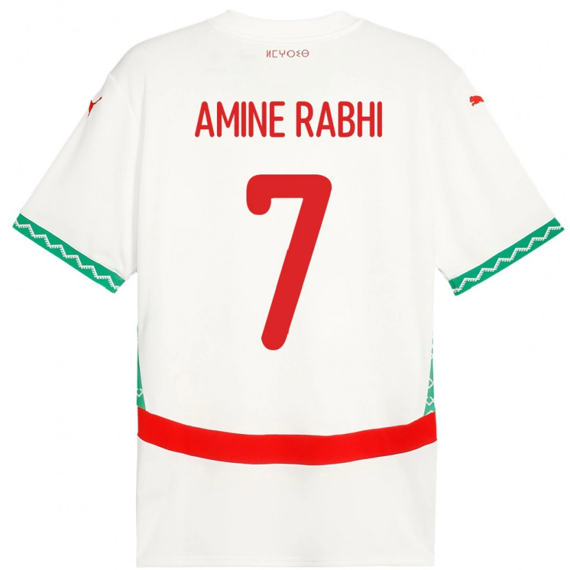Danxen Dámské Maroko Mohamed Amine Rabhi #7 Bílý Daleko Hráčské Dresy 24-26 Dres