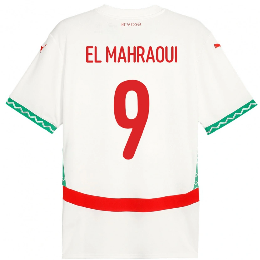 Danxen Dámské Maroko Anas El Mahraoui #9 Bílý Daleko Hráčské Dresy 24-26 Dres