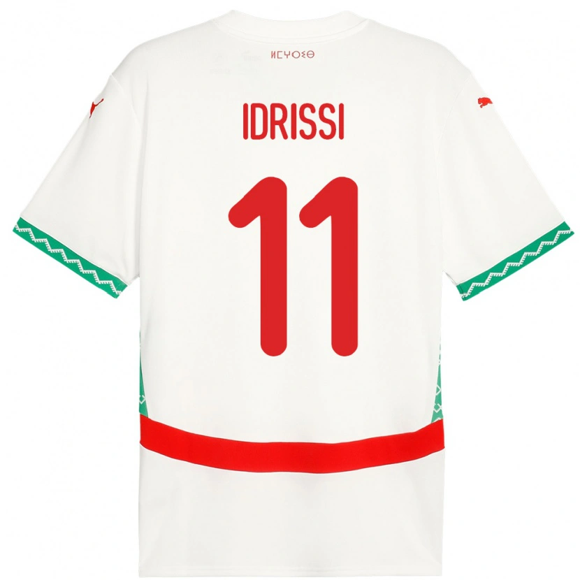 Danxen Dámské Maroko Yahya Idrissi #11 Bílý Daleko Hráčské Dresy 24-26 Dres