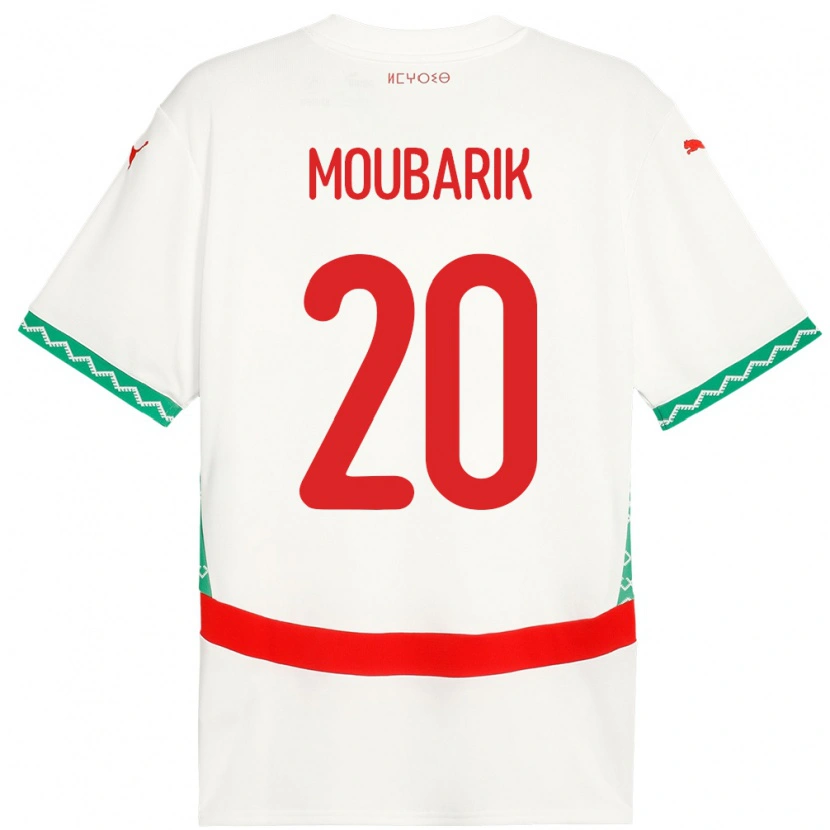 Danxen Dámské Maroko Mehdi Moubarik #20 Bílý Daleko Hráčské Dresy 24-26 Dres
