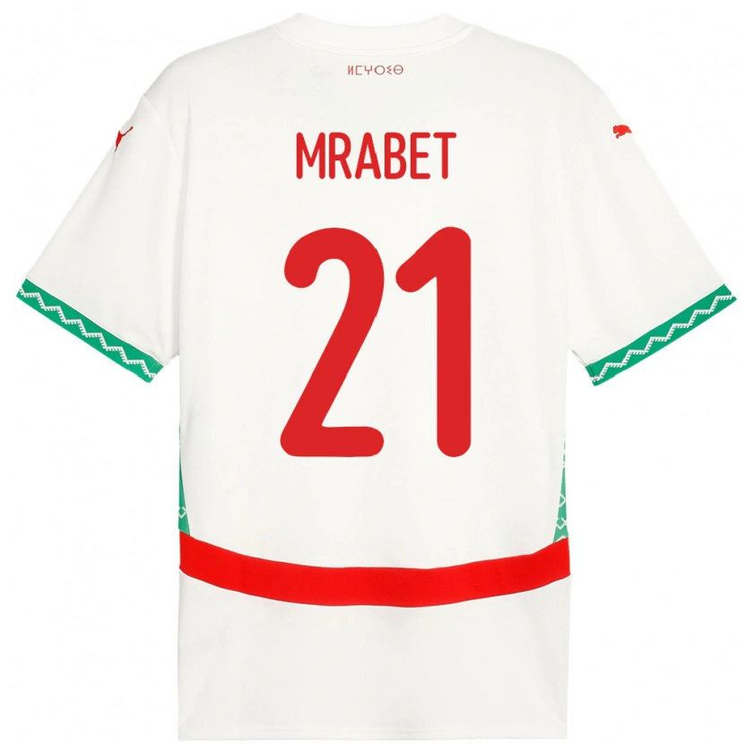 Danxen Dámské Maroko Yasmin Mrabet #21 Bílý Daleko Hráčské Dresy 24-26 Dres