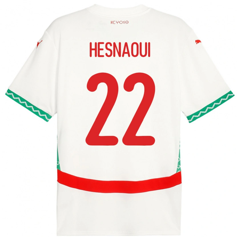 Danxen Dámské Maroko Hind Hesnaoui #22 Bílý Daleko Hráčské Dresy 24-26 Dres