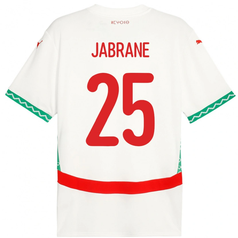 Danxen Dámské Maroko Yahya Jabrane #25 Bílý Daleko Hráčské Dresy 24-26 Dres