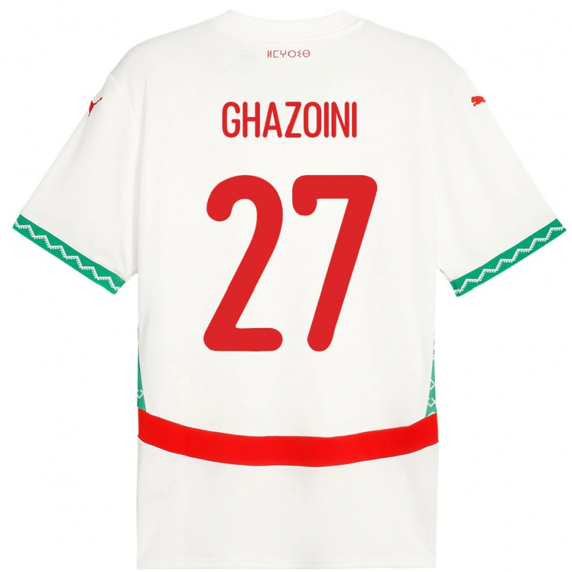 Danxen Dámské Maroko Amine Ghazoini #27 Bílý Daleko Hráčské Dresy 24-26 Dres