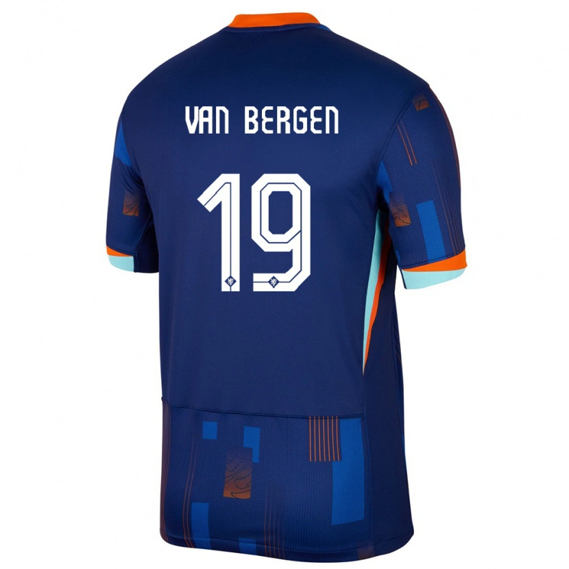 Danxen Dámské Nizozemsko Thom Van Bergen #19 Modrý Daleko Hráčské Dresy 24-26 Dres