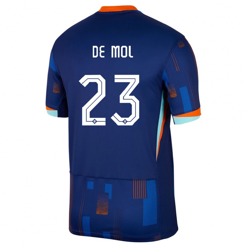 Danxen Dámské Nizozemsko Stenn De Mol #23 Modrý Daleko Hráčské Dresy 24-26 Dres