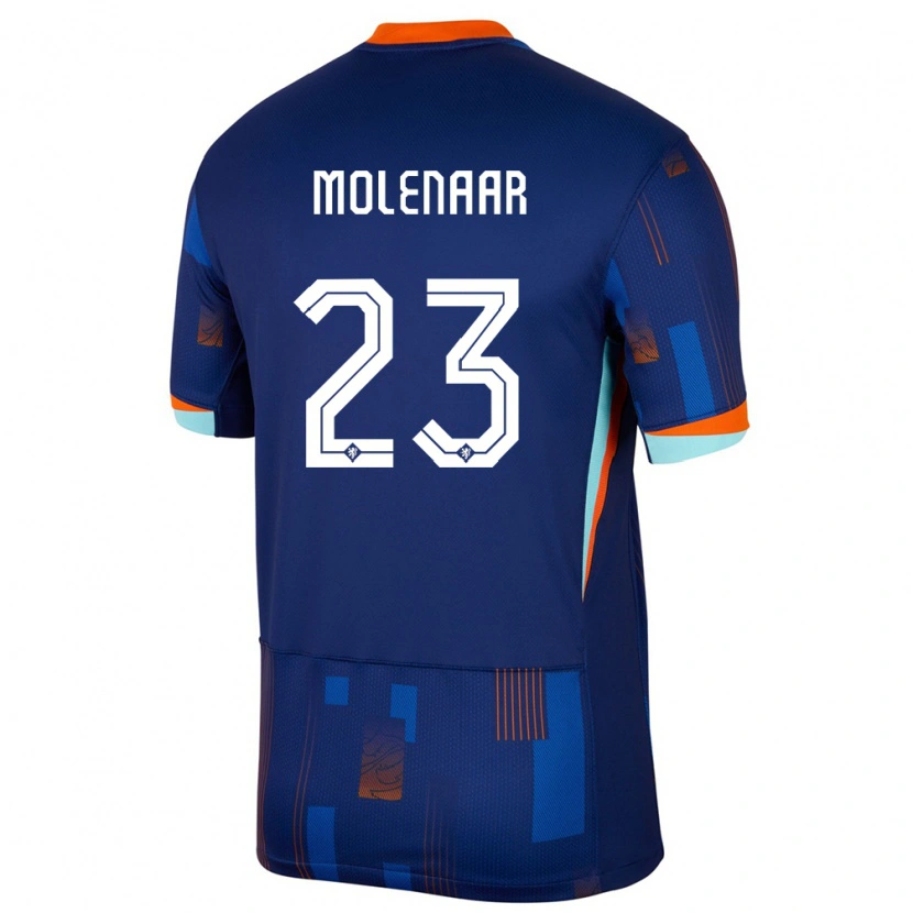 Danxen Dámské Nizozemsko Finn Molenaar #23 Modrý Daleko Hráčské Dresy 24-26 Dres