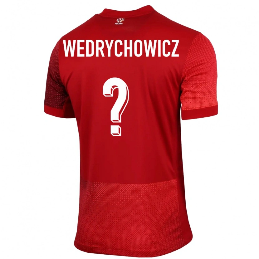 Danxen Dámské Polsko Karol Wedrychowicz #0 Červené Daleko Hráčské Dresy 24-26 Dres