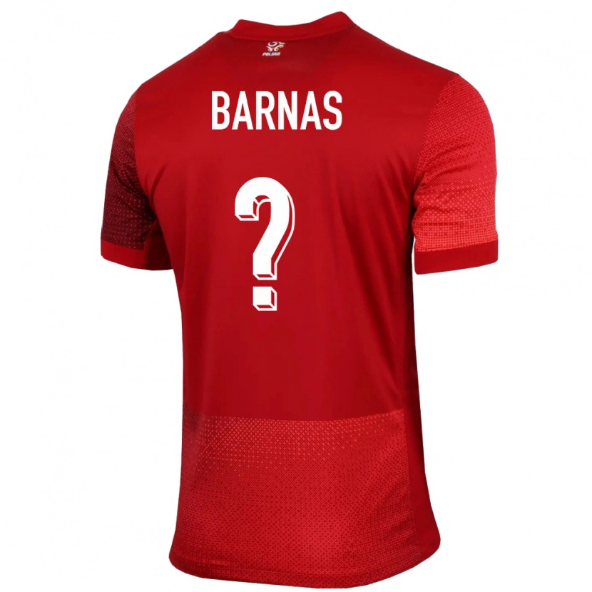 Danxen Dámské Polsko Fabian Barnas #0 Červené Daleko Hráčské Dresy 24-26 Dres
