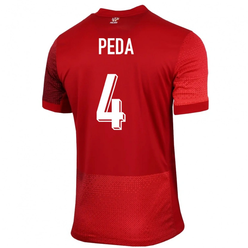Danxen Dámské Polsko Patryk Peda #4 Červené Daleko Hráčské Dresy 24-26 Dres