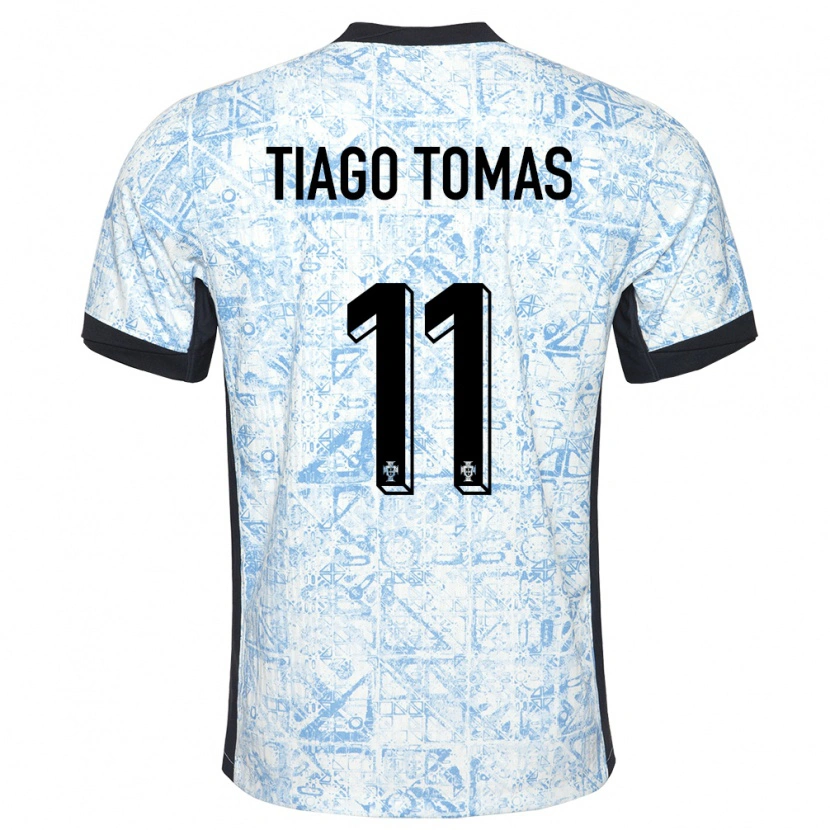 Danxen Dámské Portugalsko Tiago Tomás #11 Krémově Modrá Daleko Hráčské Dresy 24-26 Dres