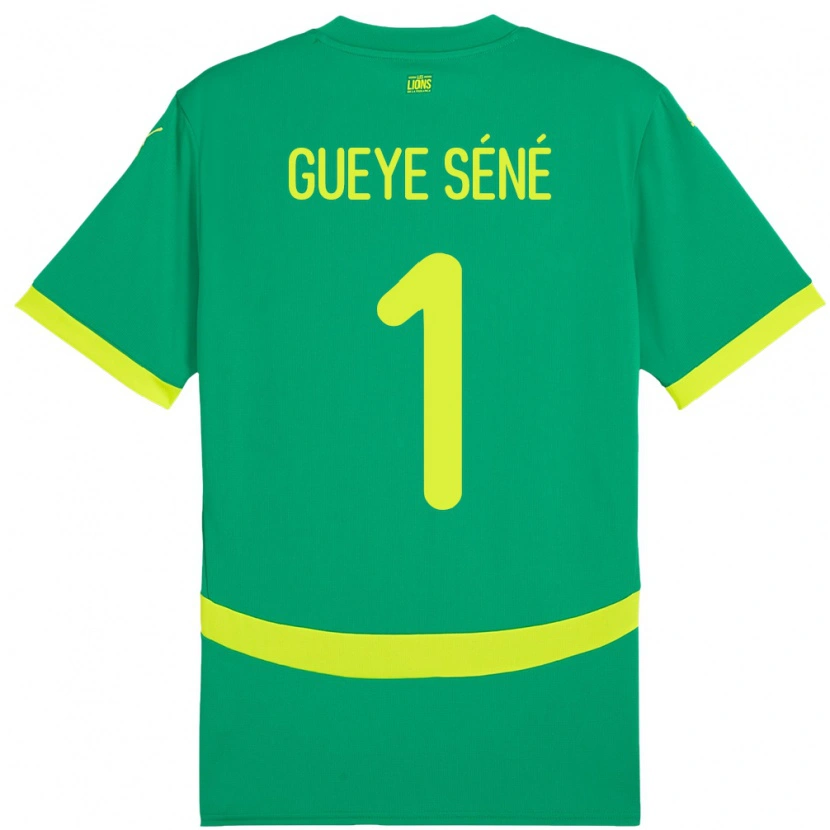 Danxen Dámské Senegal Thiaba Gueye Sene #1 Zelený Daleko Hráčské Dresy 24-26 Dres
